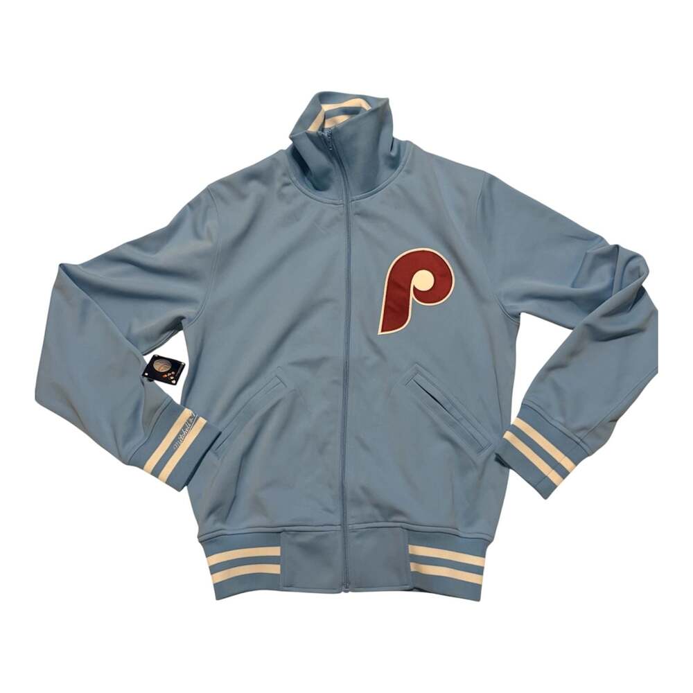 Vintage Full-Zip Philadelphia Phillies Batting Practice Cream Jacket,